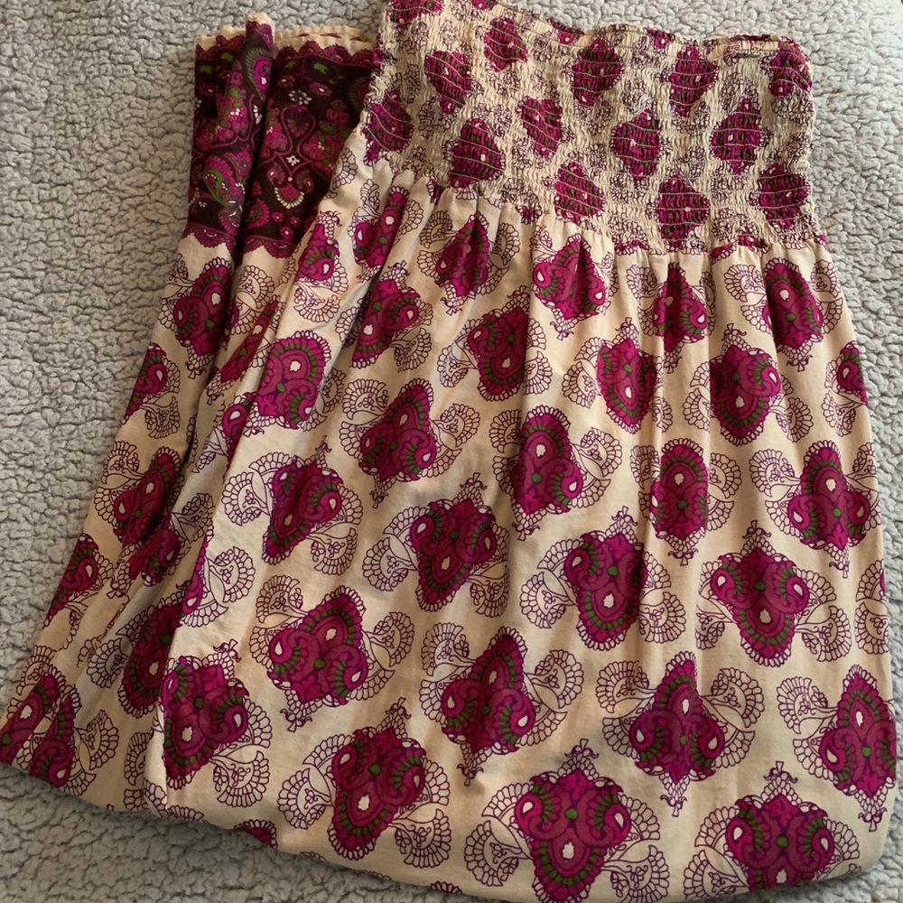 Old Navy | printed maxi dress with smocked top.